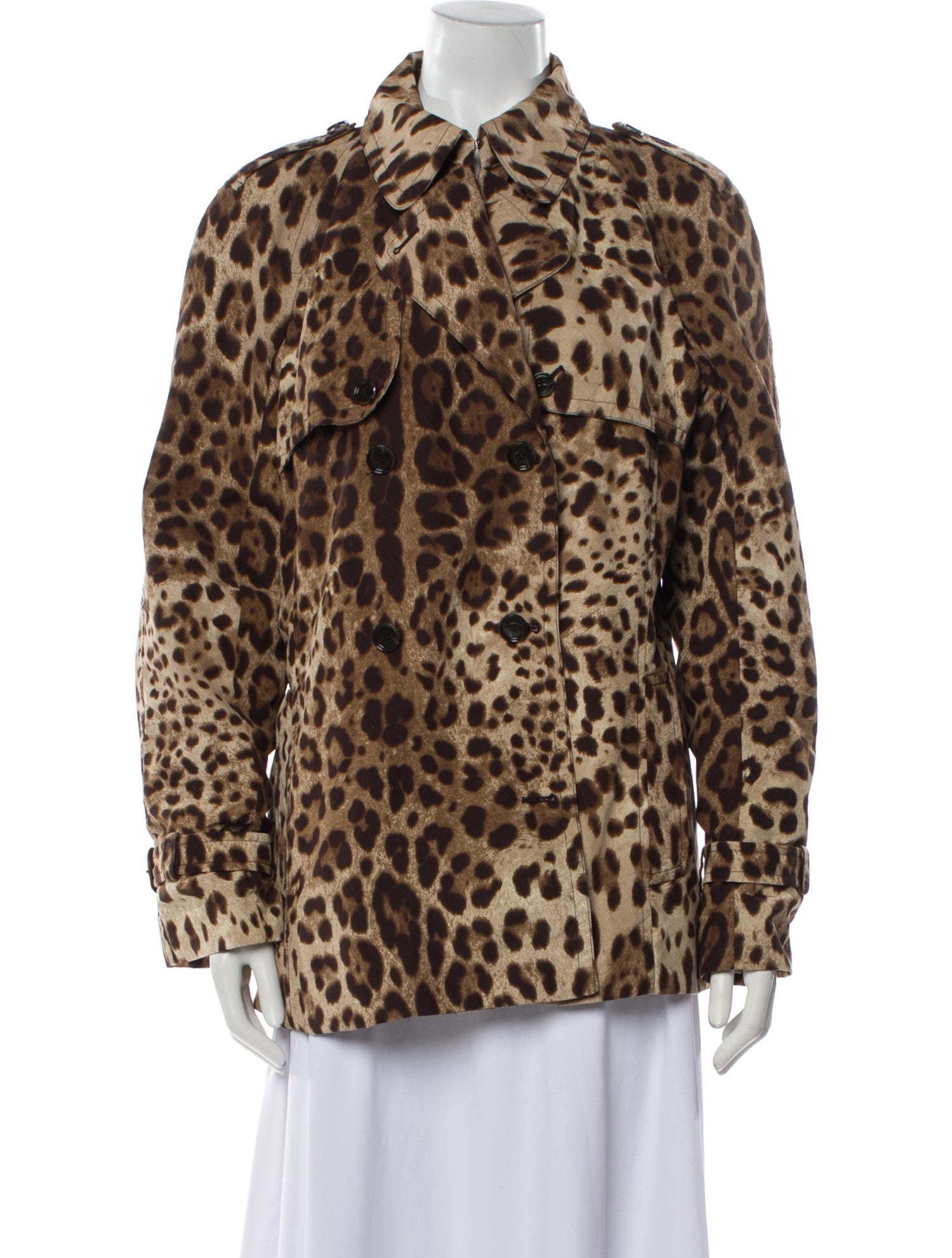 Dolce & Gabbana Animal Print Faux Fur Jacket
