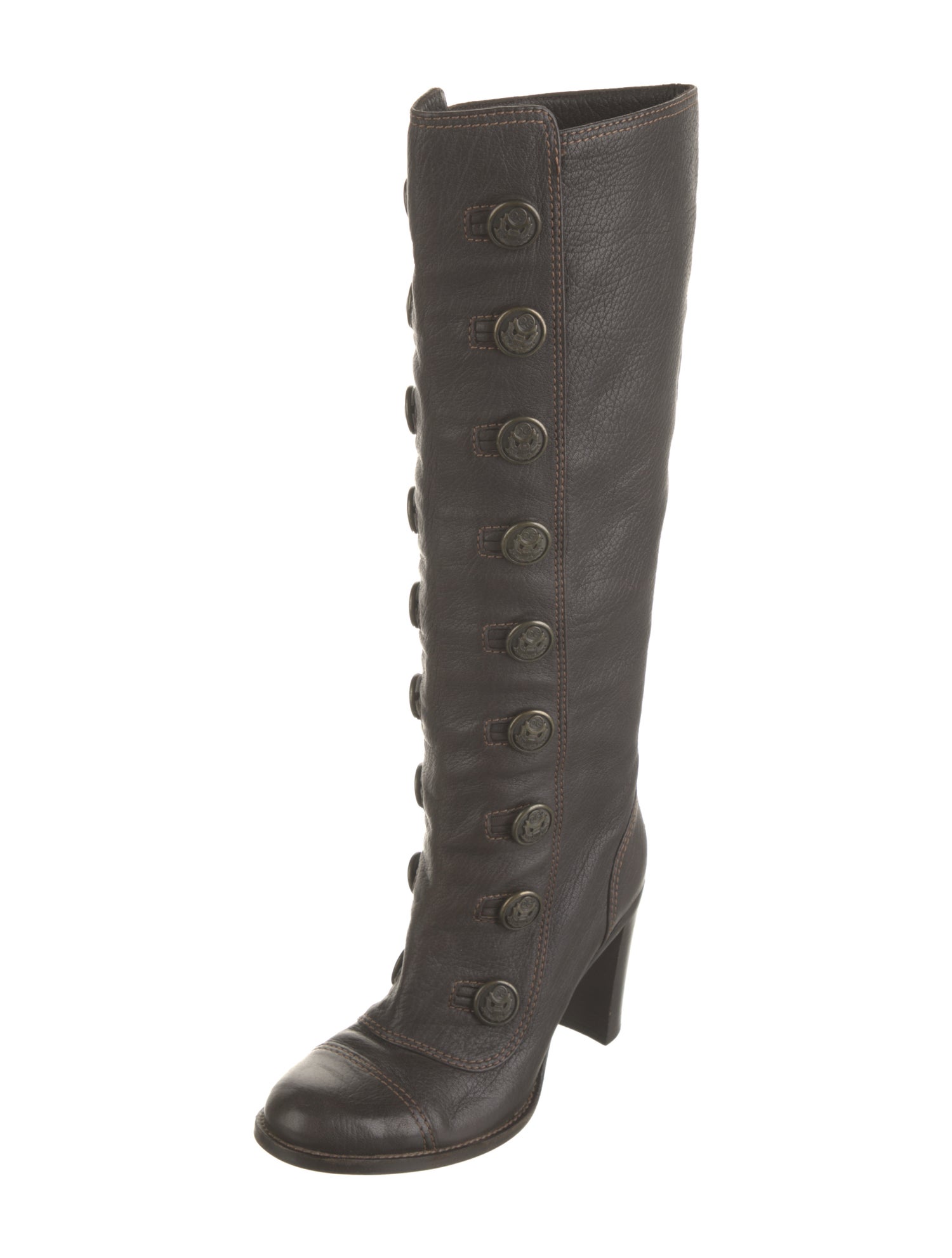 Dolce & Gabbana Leather Lace-Up Boots