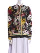 Dolce & Gabbana Silk Floral Print Button-Up Top