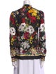Dolce & Gabbana Silk Floral Print Button-Up Top