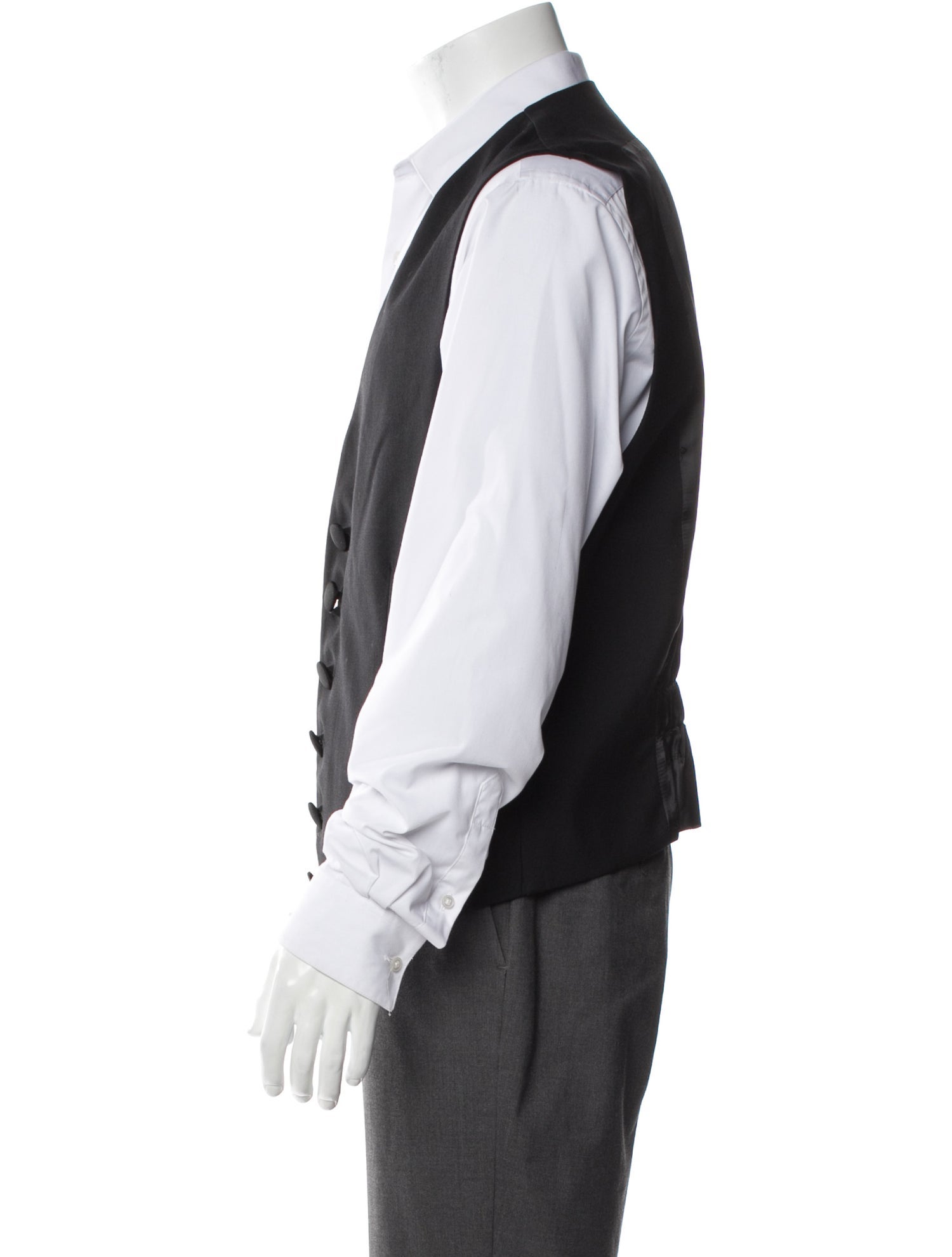 Dolce & Gabbana Wool Colorblock Pattern Tuxedo Shirt