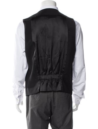 Dolce & Gabbana Wool Colorblock Pattern Tuxedo Shirt