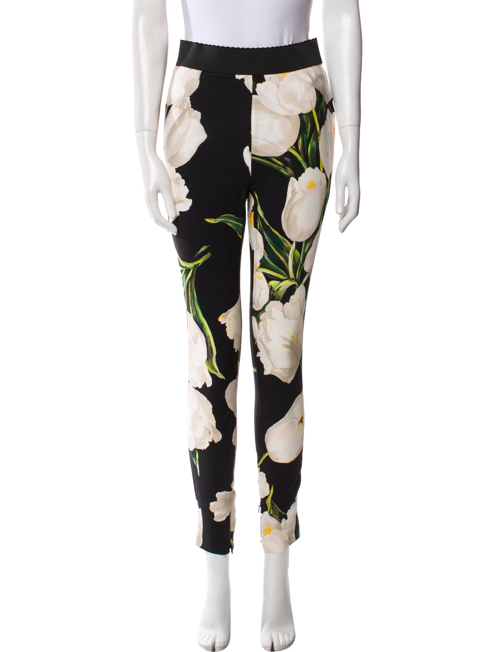 Dolce & Gabbana Printed Skinny Leg Pants