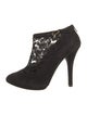 Dolce & Gabbana Suede Lace Trim Embellishment Pumps