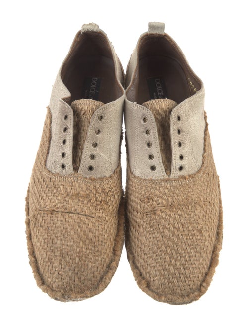Dolce & Gabbana Jute Colorblock Pattern Espadrilles