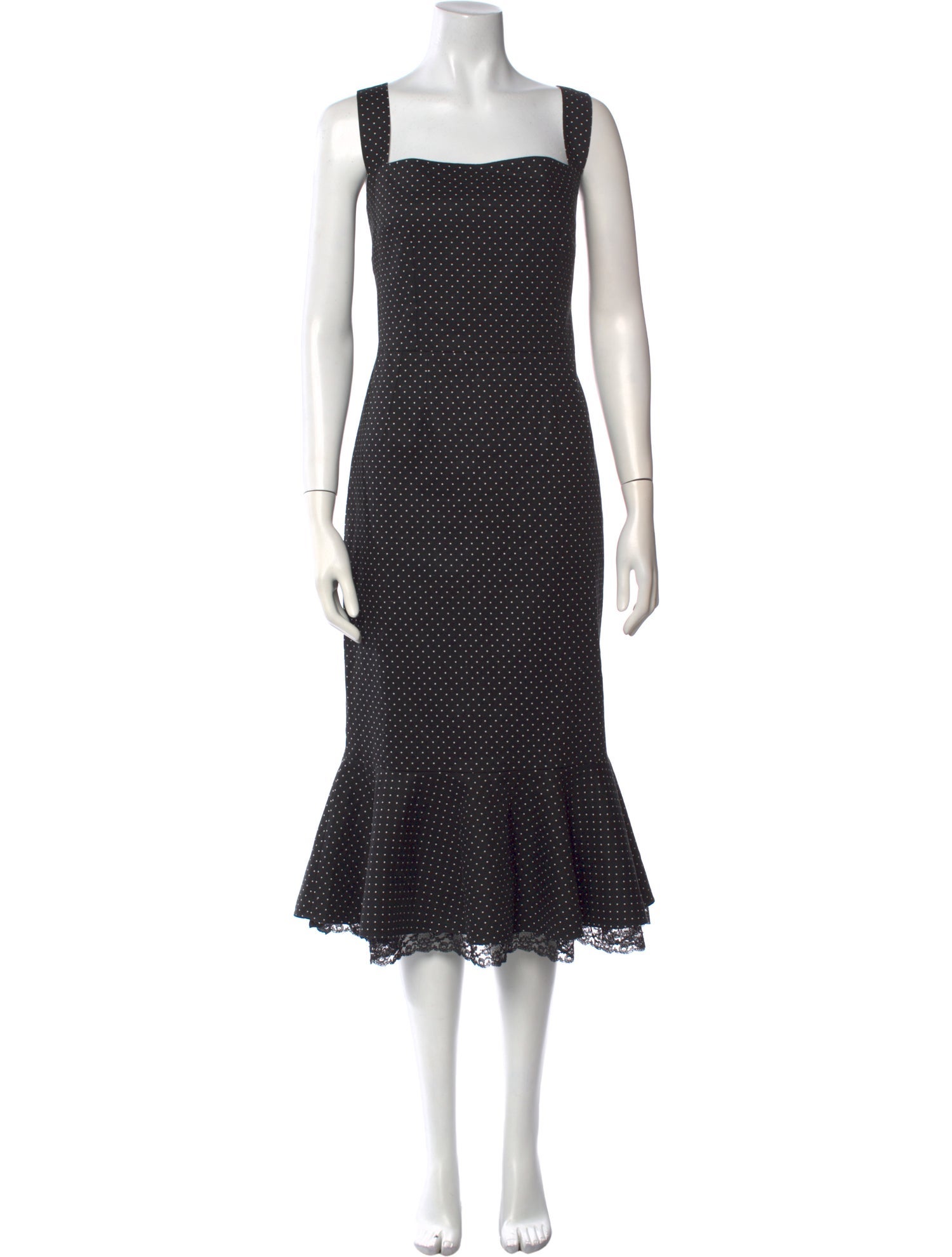 Dolce & Gabbana Polka Dot Print Midi Length Dress