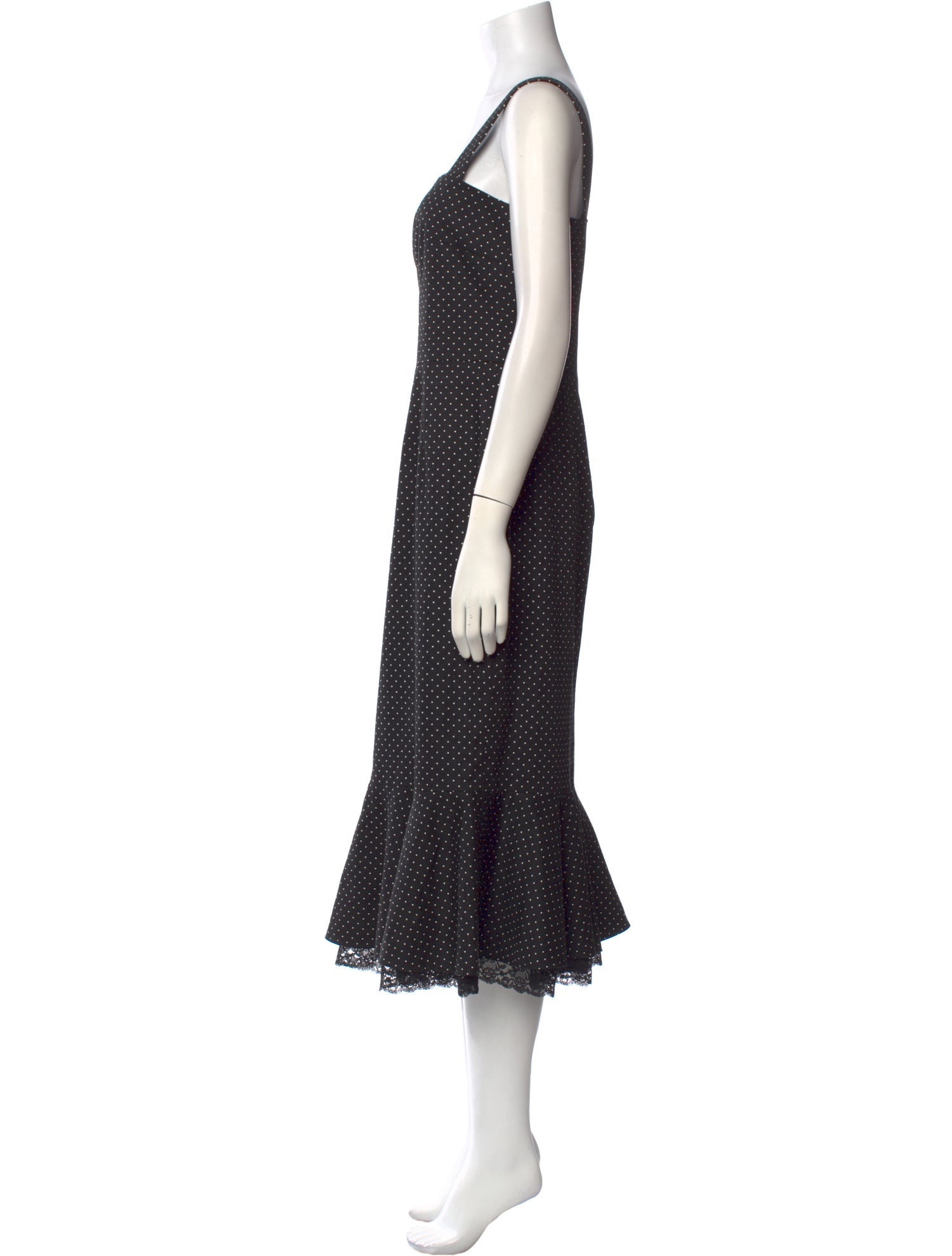 Dolce & Gabbana Polka Dot Print Midi Length Dress