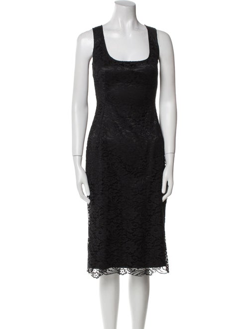 Dolce & Gabbana Scoop Neck Midi Length Dress