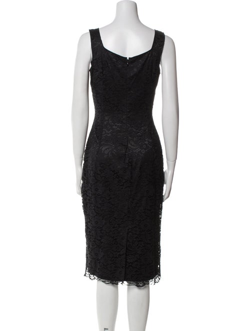 Dolce & Gabbana Scoop Neck Midi Length Dress