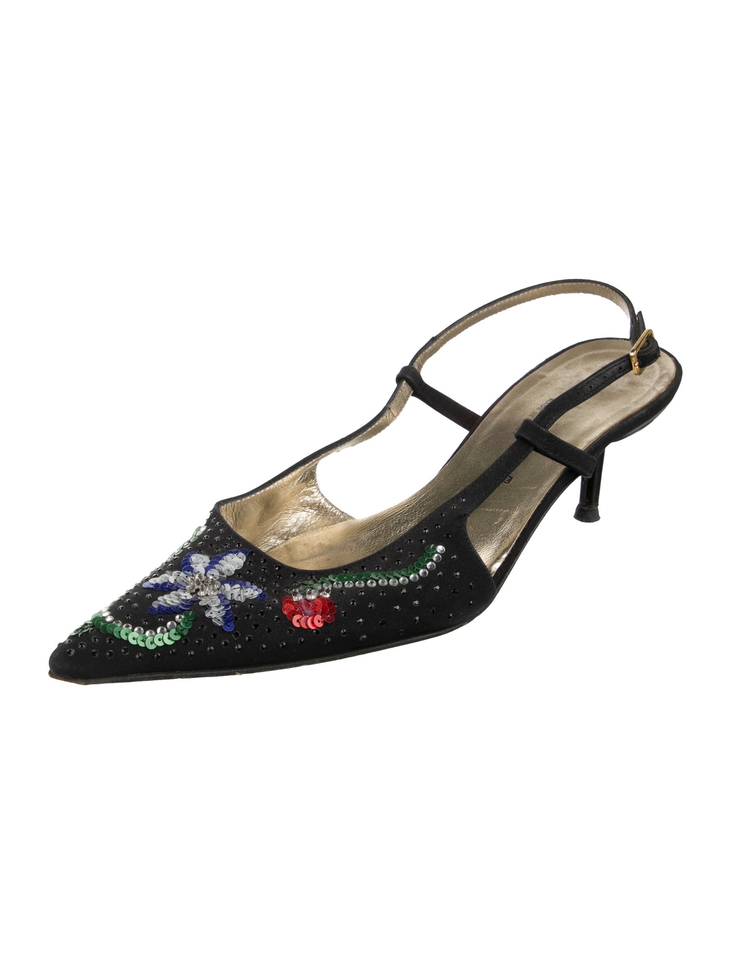 Dolce & Gabbana Sequin Embellishments Slingback Pumps