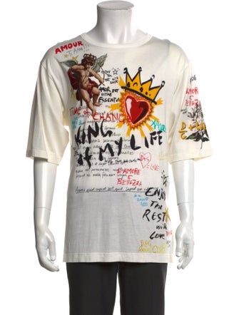 Dolce & Gabbana Graphic Print Crew Neck T-Shirt