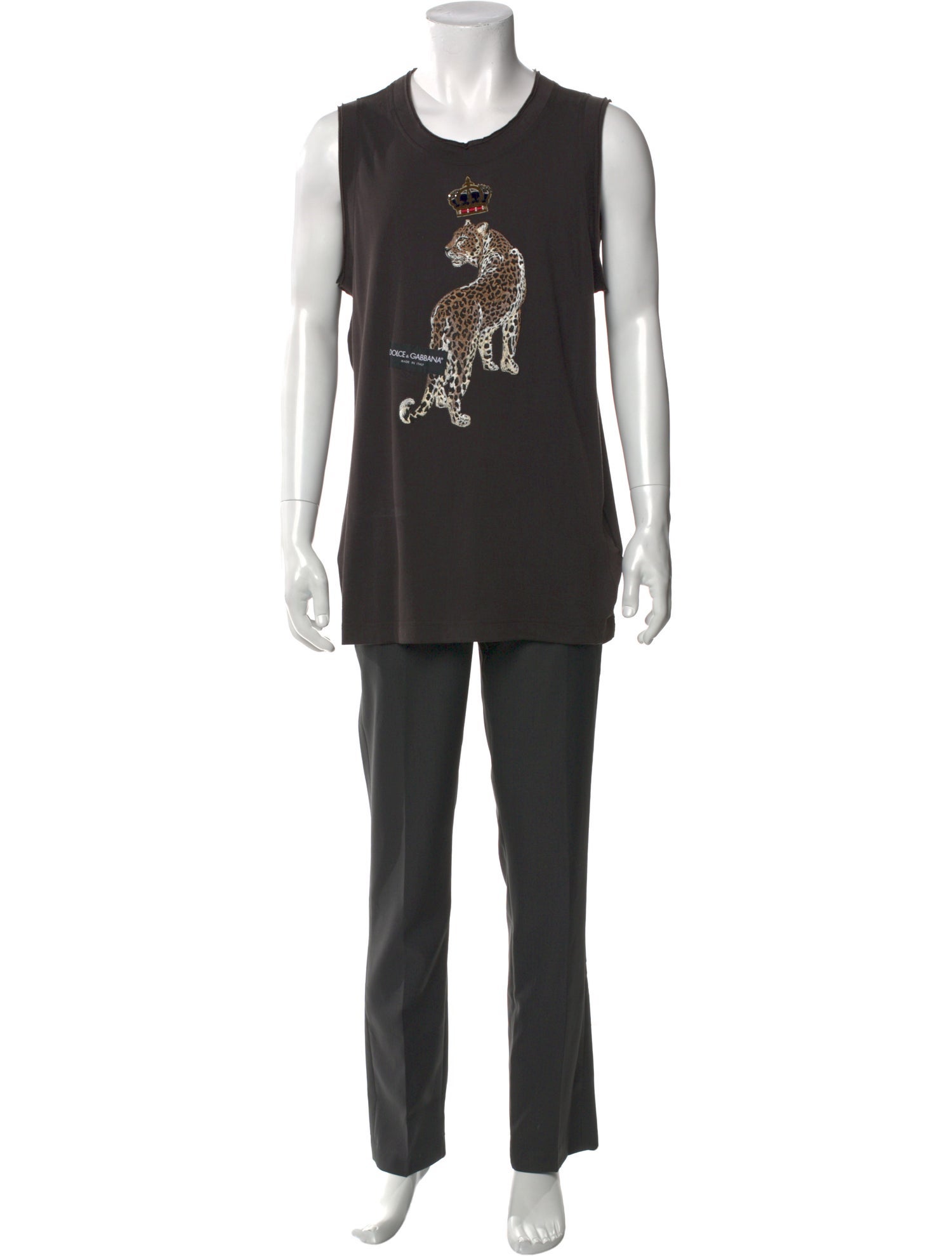 Dolce & Gabbana Graphic Print Scoop Neck Tank