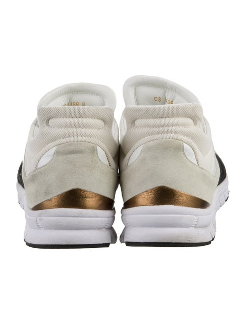 Dolce & Gabbana Suede Colorblock Pattern Sneakers