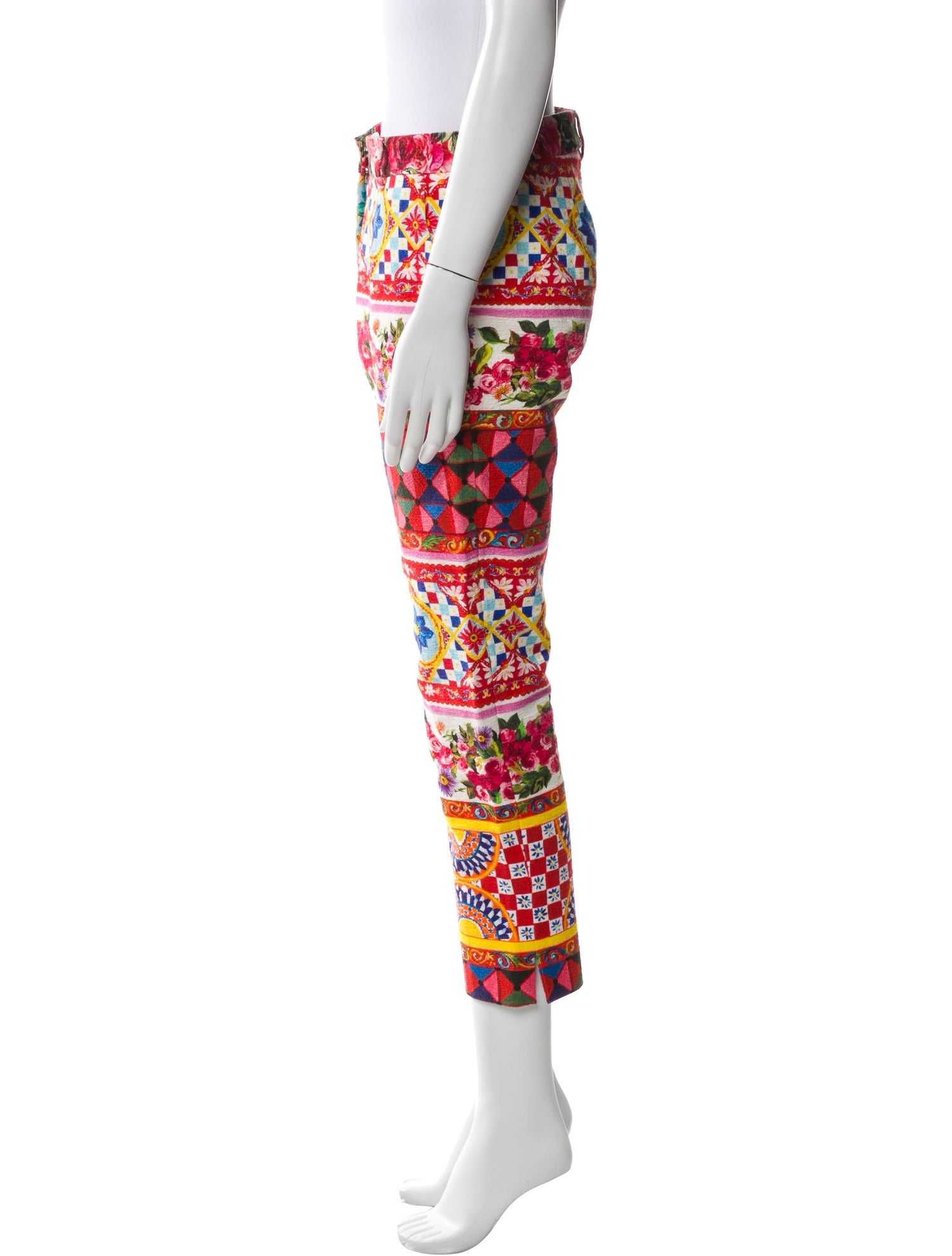 Dolce & Gabbana Printed Straight Leg Pants