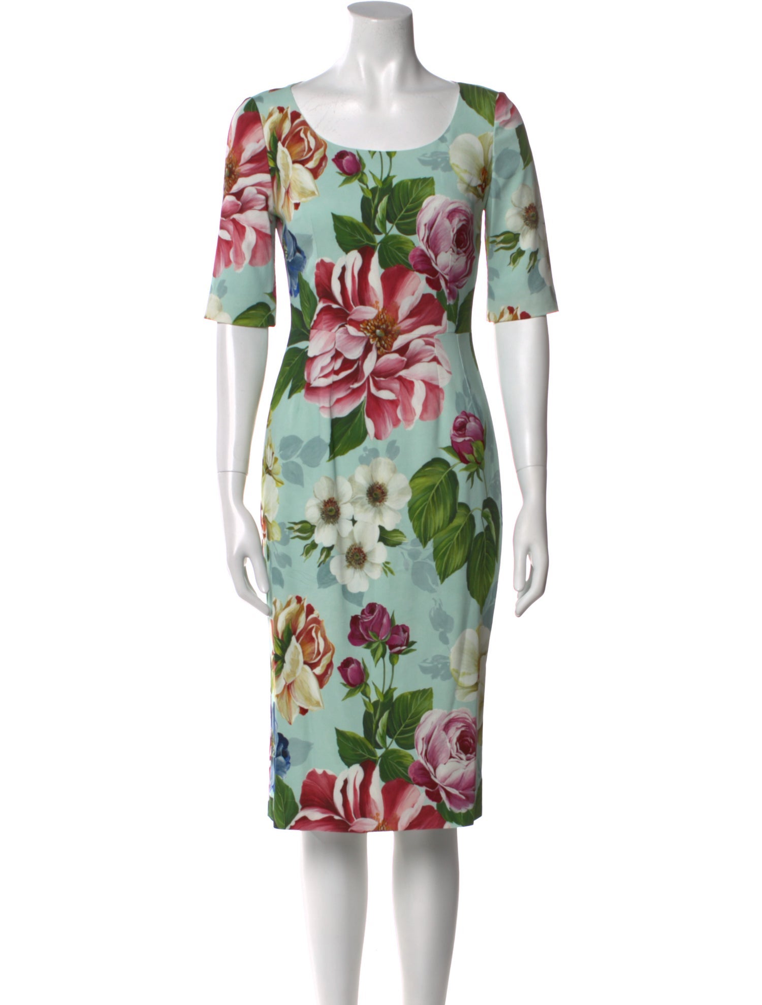 Dolce & Gabbana Floral Print Midi Length Dress