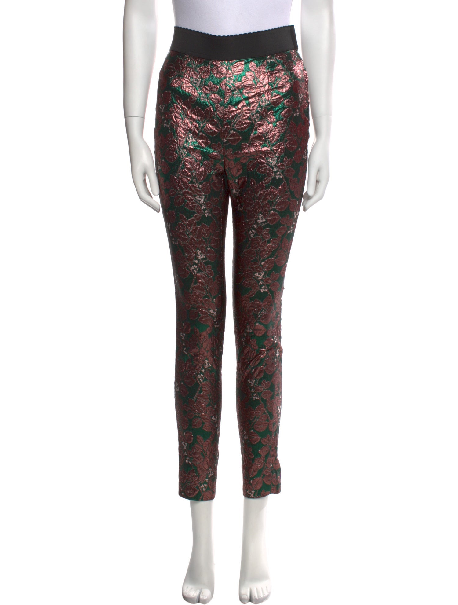 Dolce & Gabbana Floral Print Skinny Leg Pants