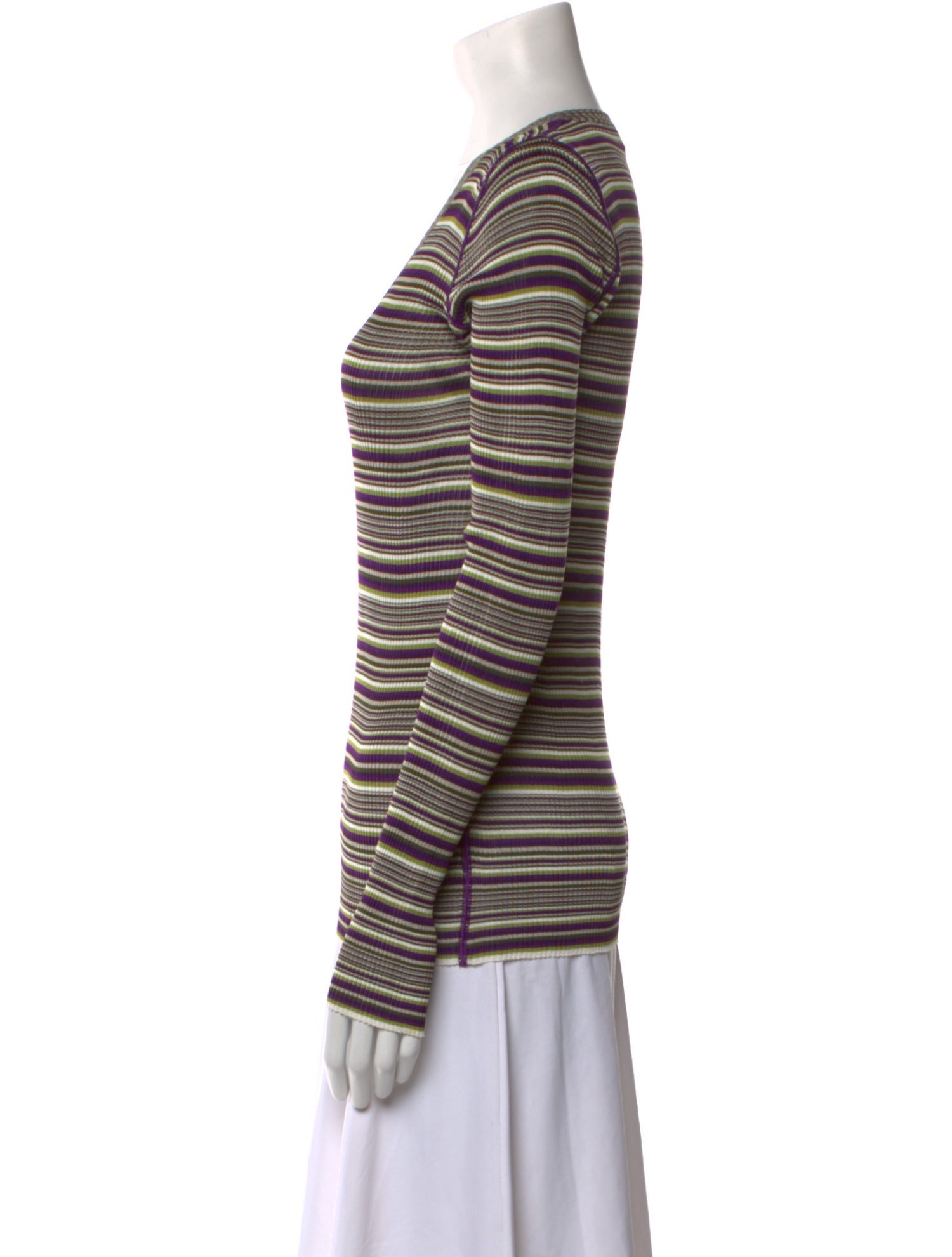 Dolce & Gabbana Striped V-Neck Top