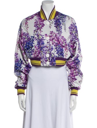 Dolce & Gabbana Floral Print Bomber Jacket