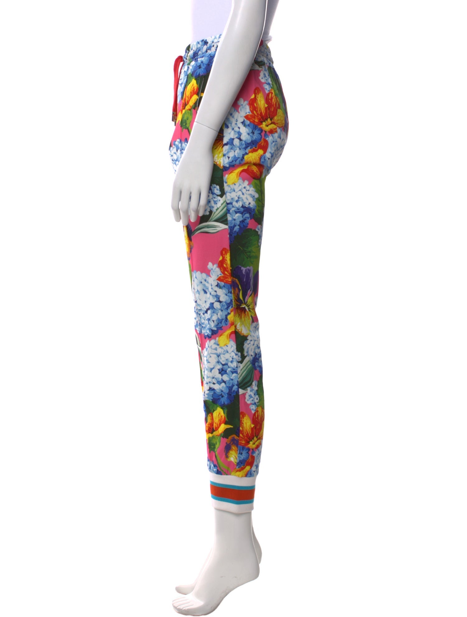 Dolce & Gabbana Floral Print Skinny Leg Pants