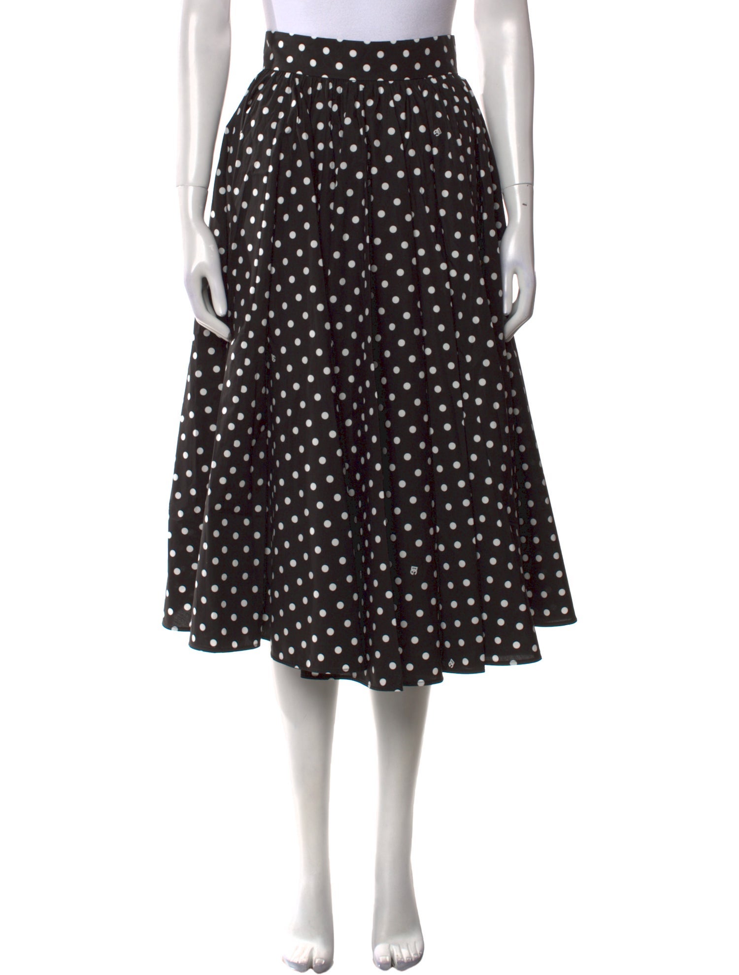 Dolce & Gabbana Polka Dot Print Midi Length Skirt w/ Tags