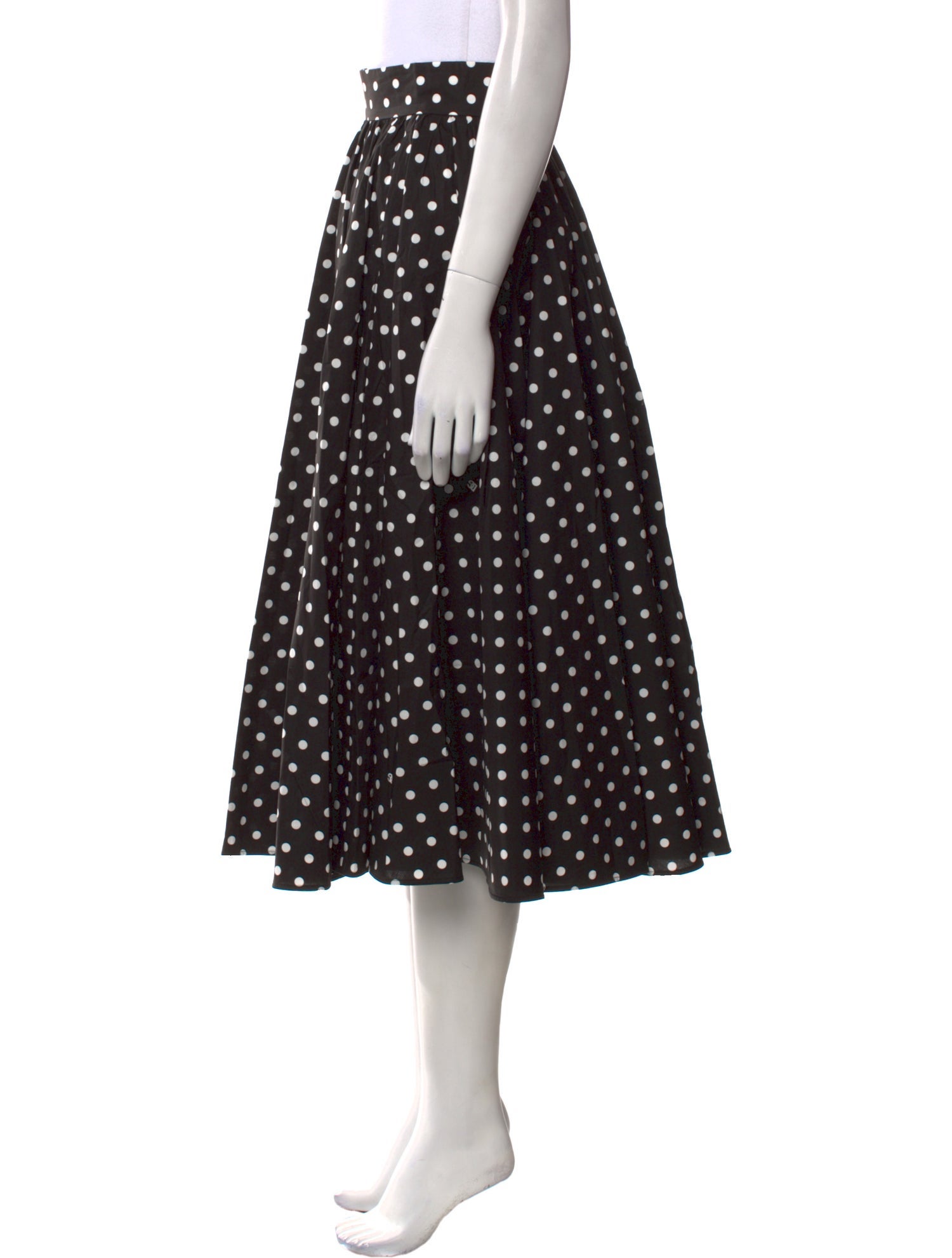 Dolce & Gabbana Polka Dot Print Midi Length Skirt w/ Tags
