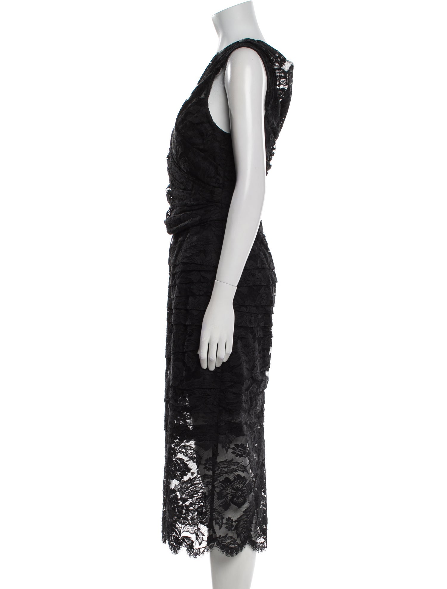 Dolce & Gabbana V-Neck Midi Length Dress