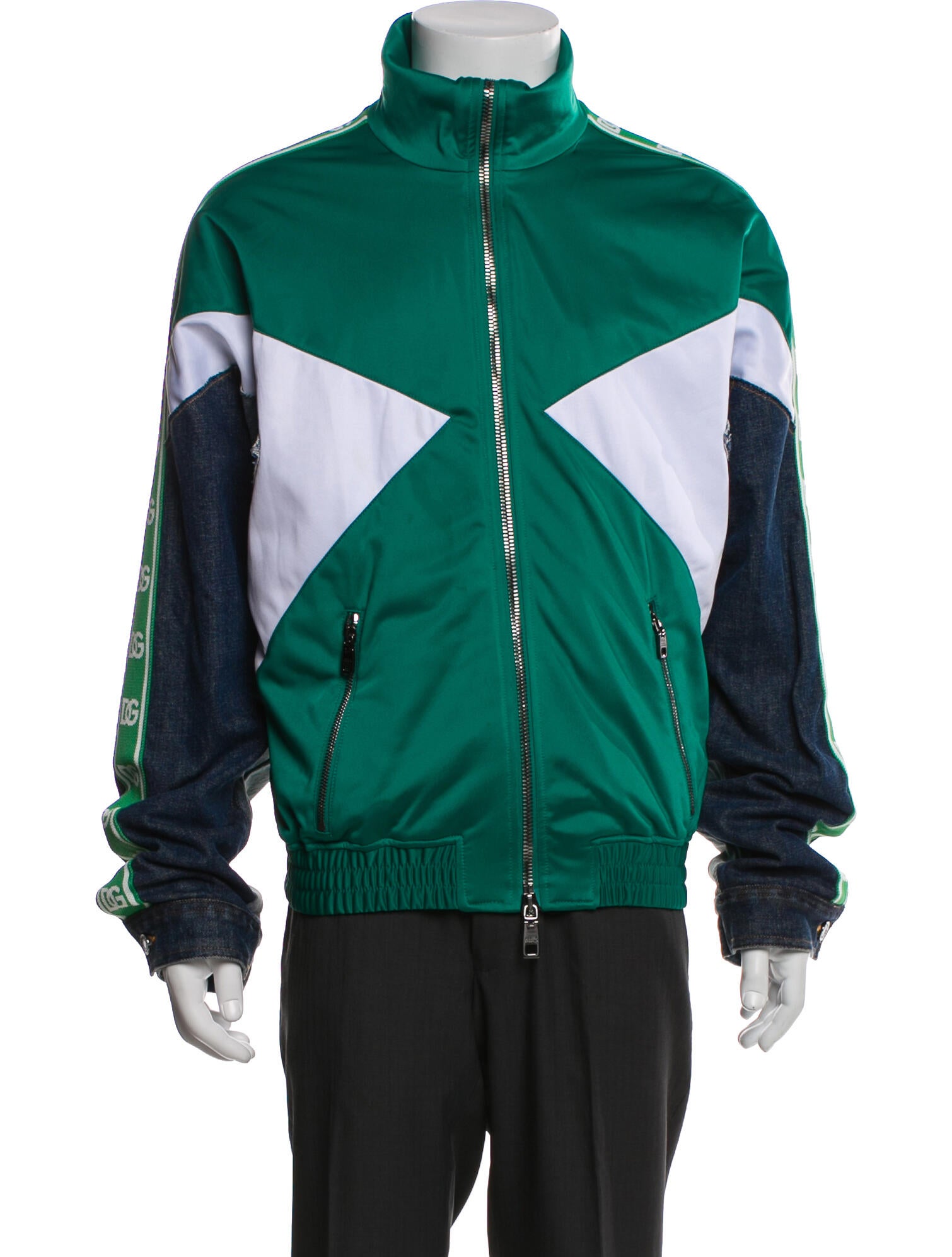 Dolce & Gabbana Colorblock Pattern Windbreaker