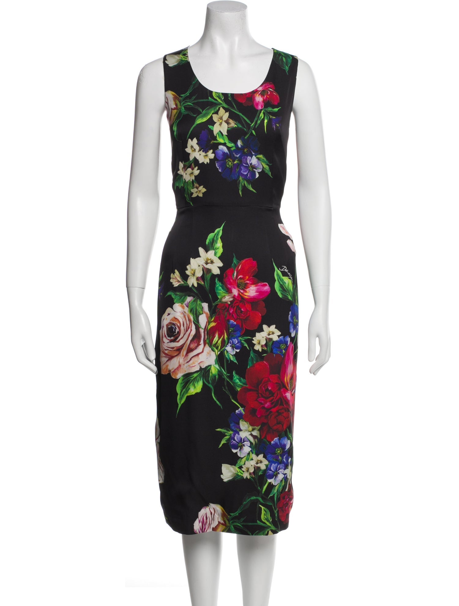 Dolce & Gabbana Silk Midi Length Dress