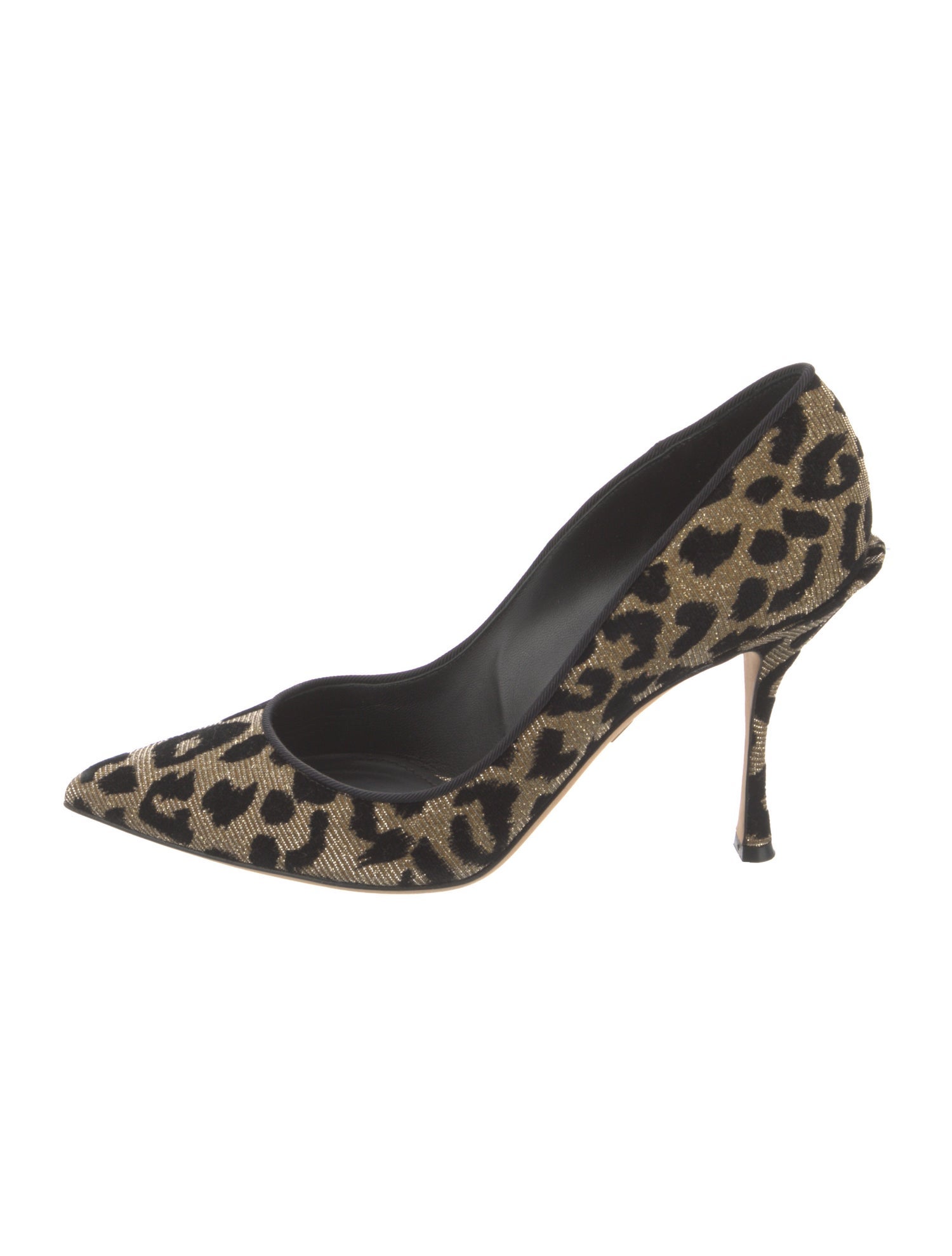 Dolce & Gabbana Animal Print Glitter Accents Pumps