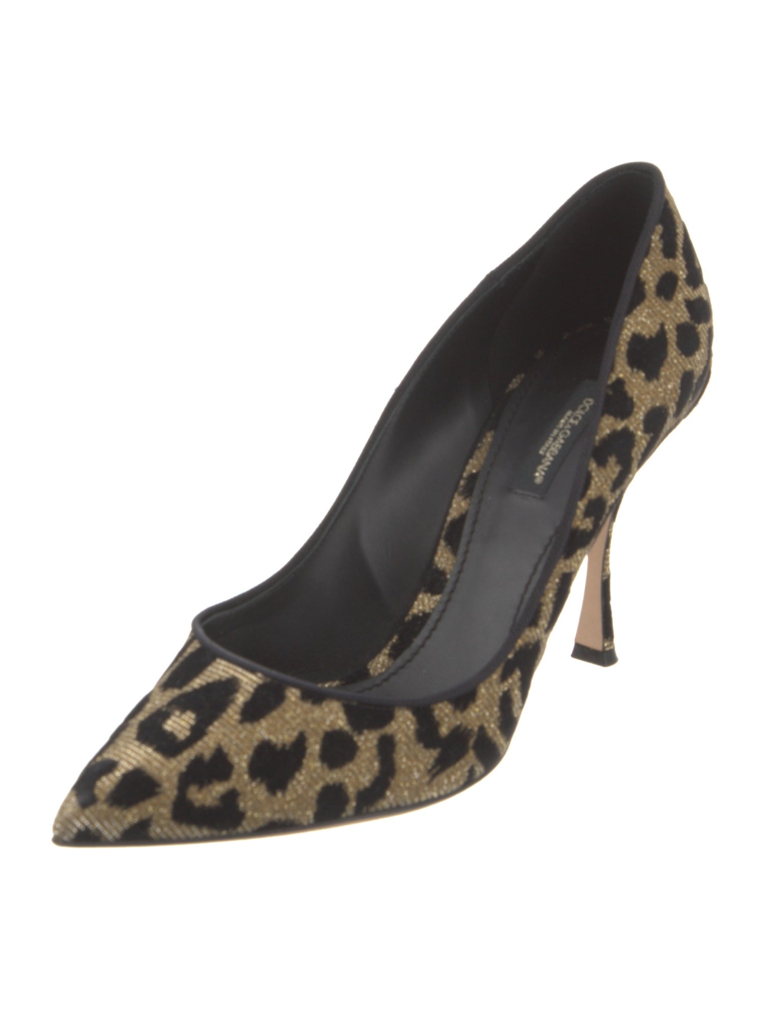 Dolce & Gabbana Animal Print Glitter Accents Pumps