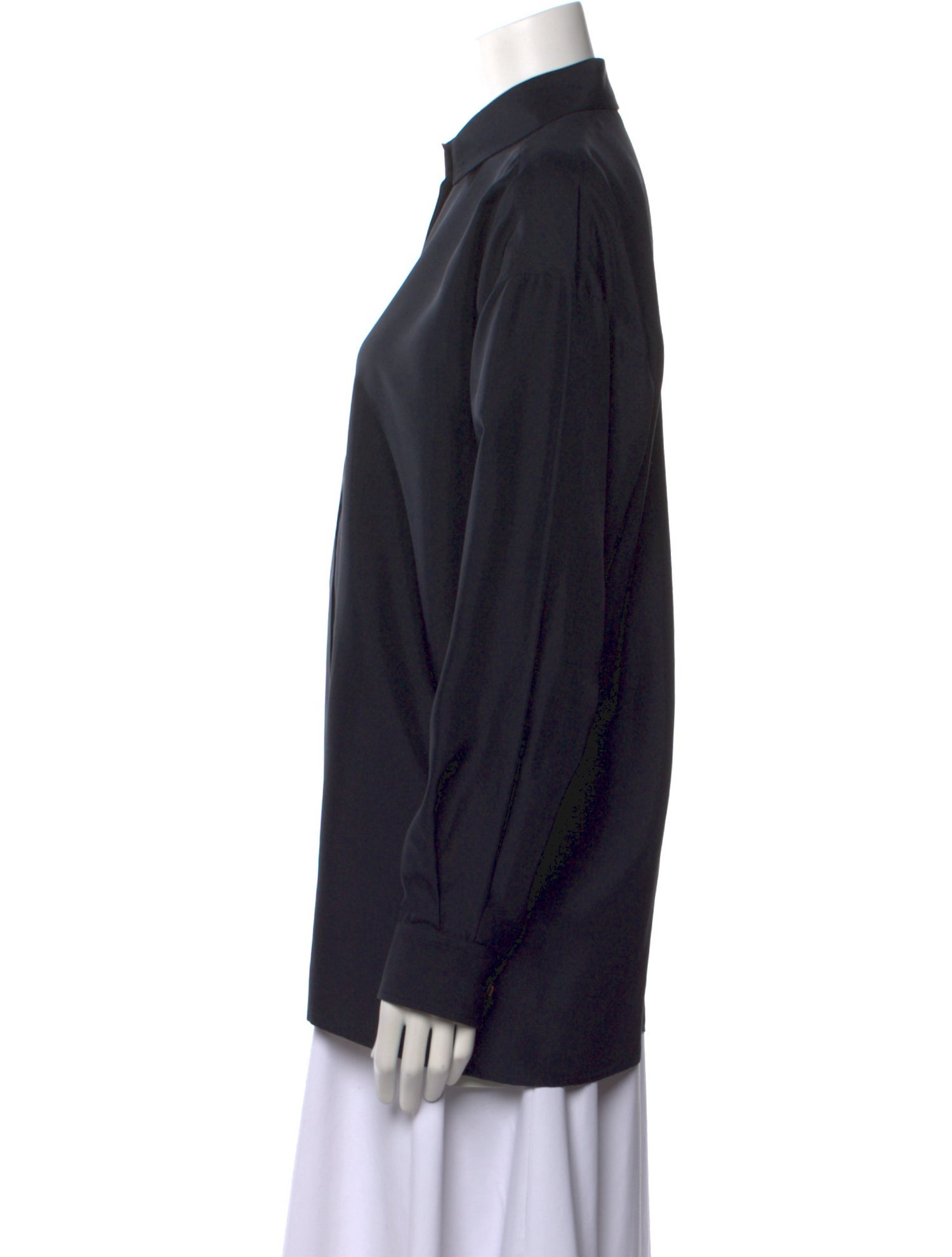 Dolce & Gabbana Silk Long Sleeve Button-Up Top