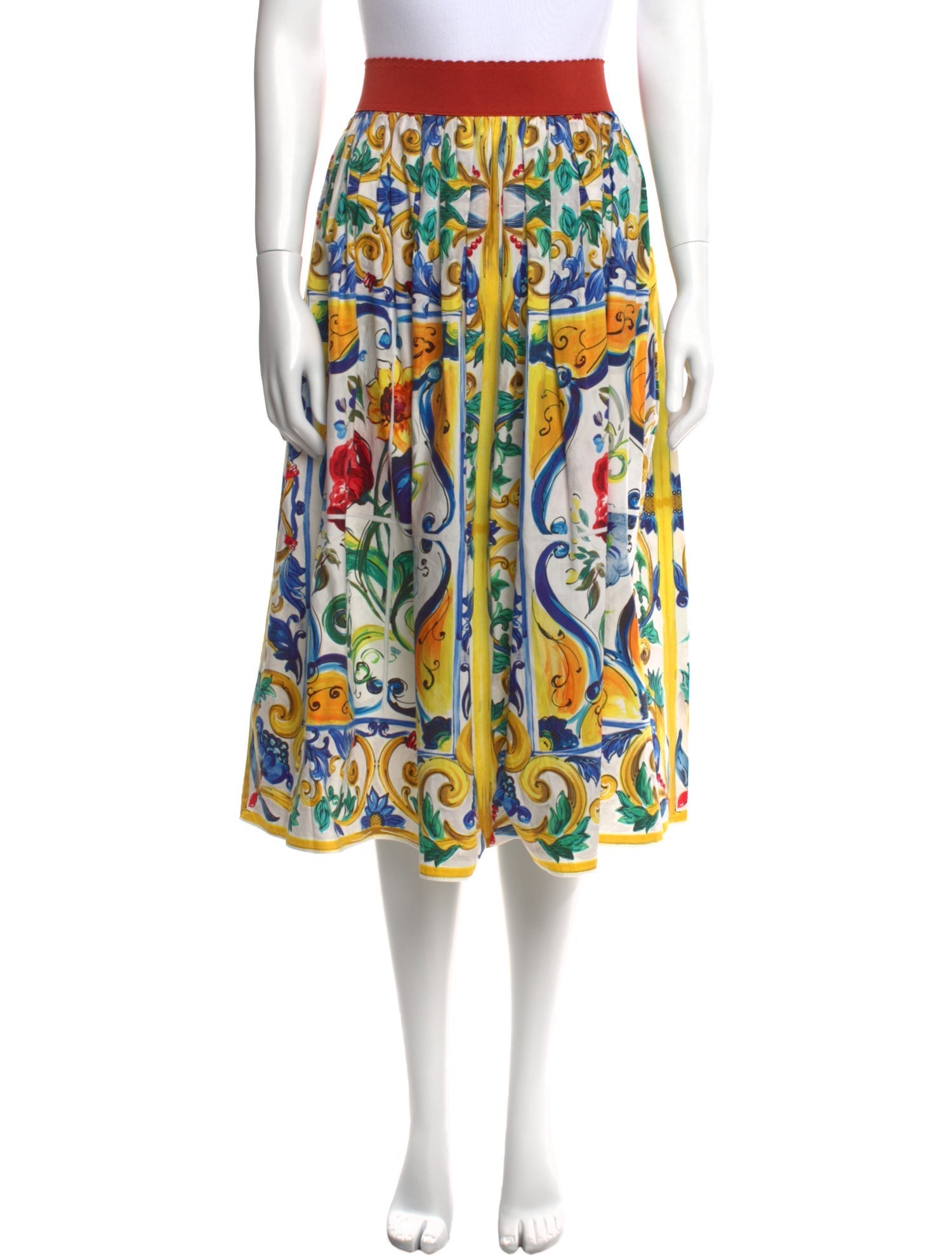 Dolce & Gabbana Printed Midi Length Skirt