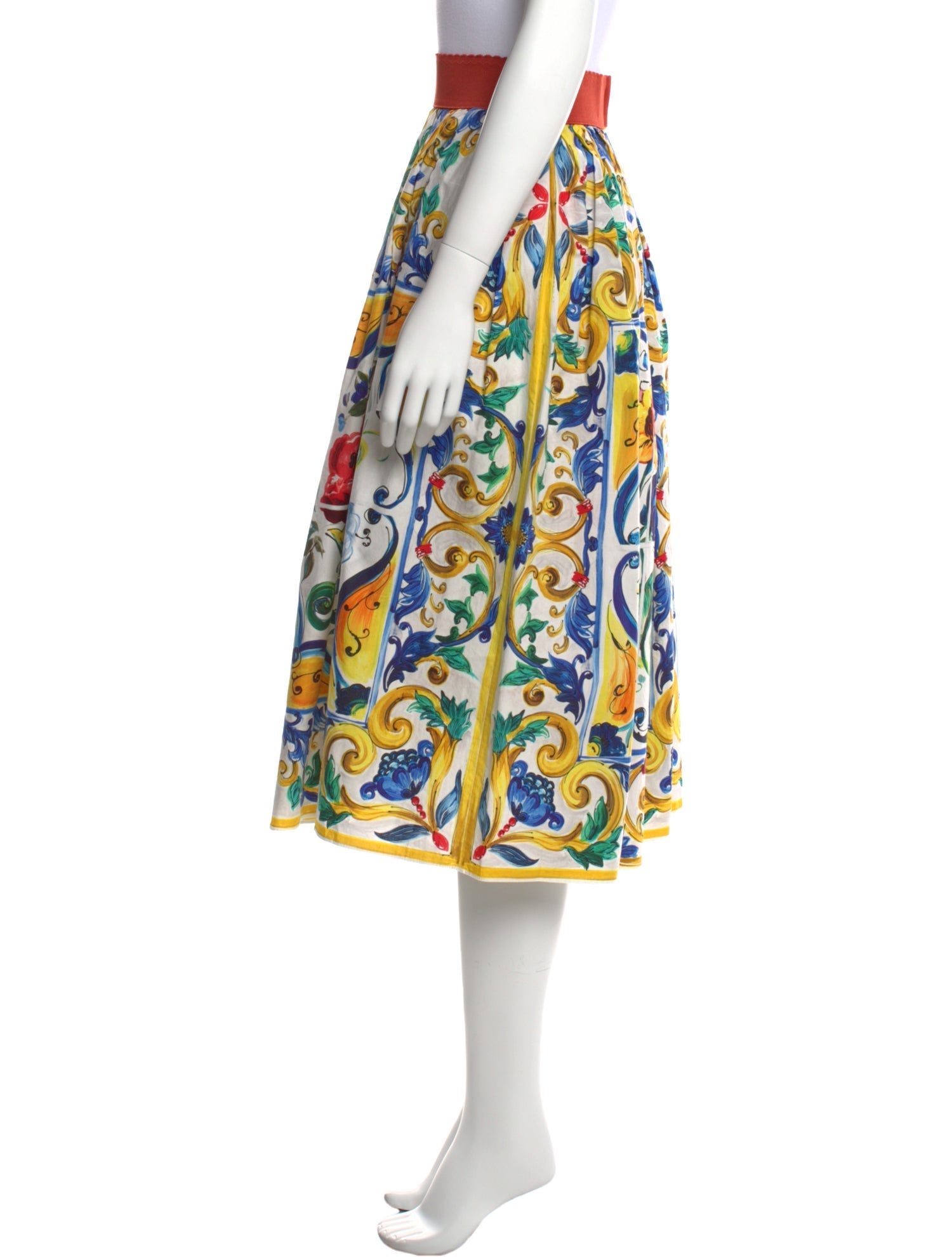 Dolce & Gabbana Printed Midi Length Skirt