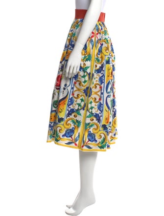 Dolce & Gabbana Printed Midi Length Skirt