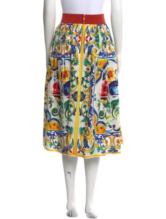 Dolce & Gabbana Printed Midi Length Skirt