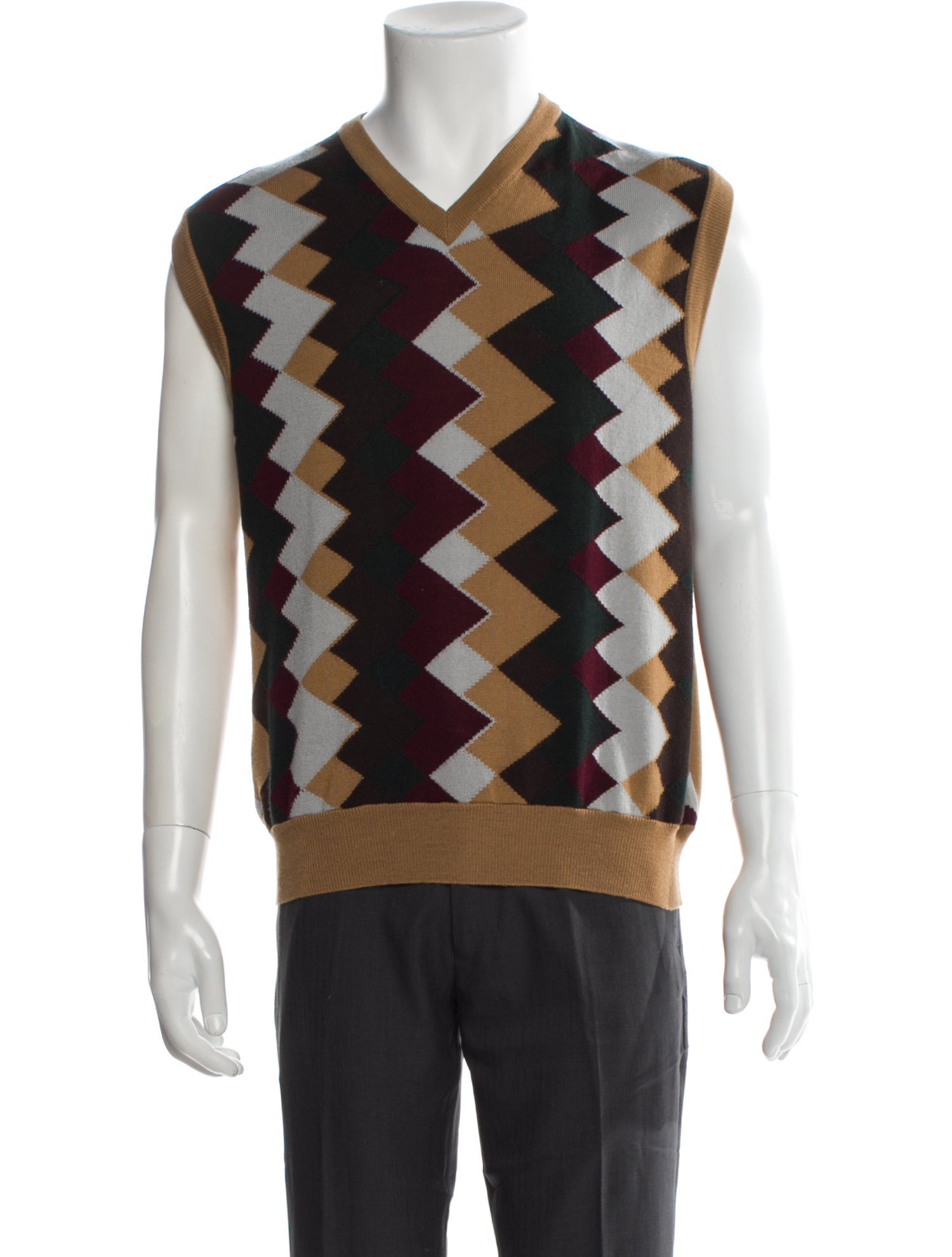 Dolce & Gabbana Printed V-Neck Sweater Vest