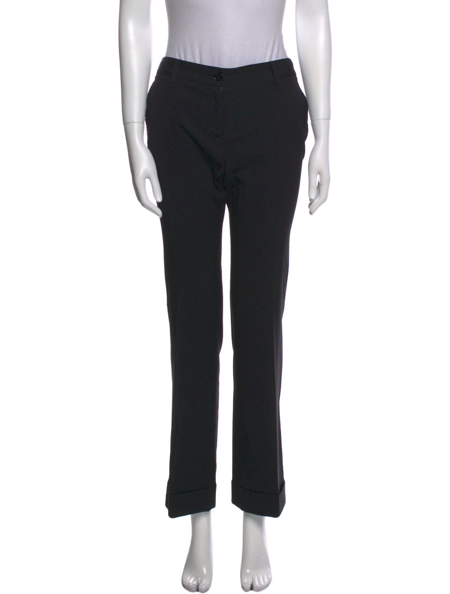 Dolce & Gabbana Silk Straight Leg Pants