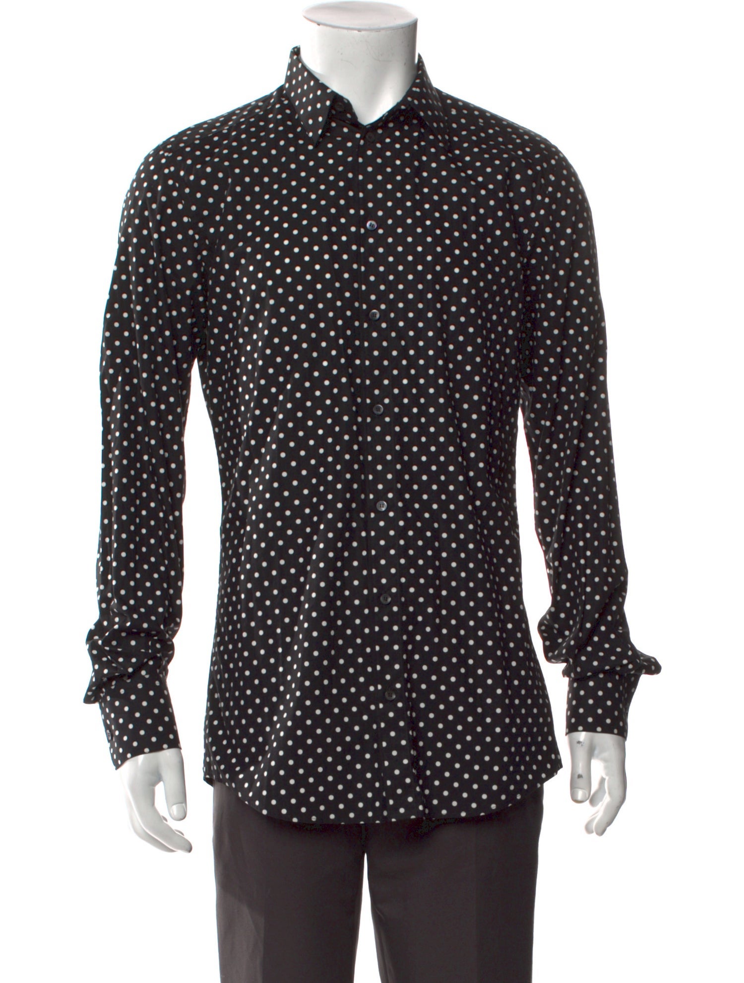 Dolce & Gabbana Polka Dot Print Long Sleeve Shirt