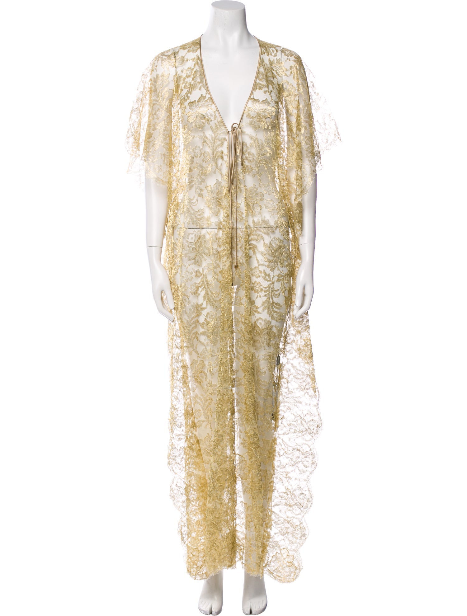 Dolce & Gabbana Lace Pattern Lace Trim Embellishment Cover-Up w/ Tags