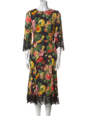 Dolce & Gabbana Silk Midi Length Dress