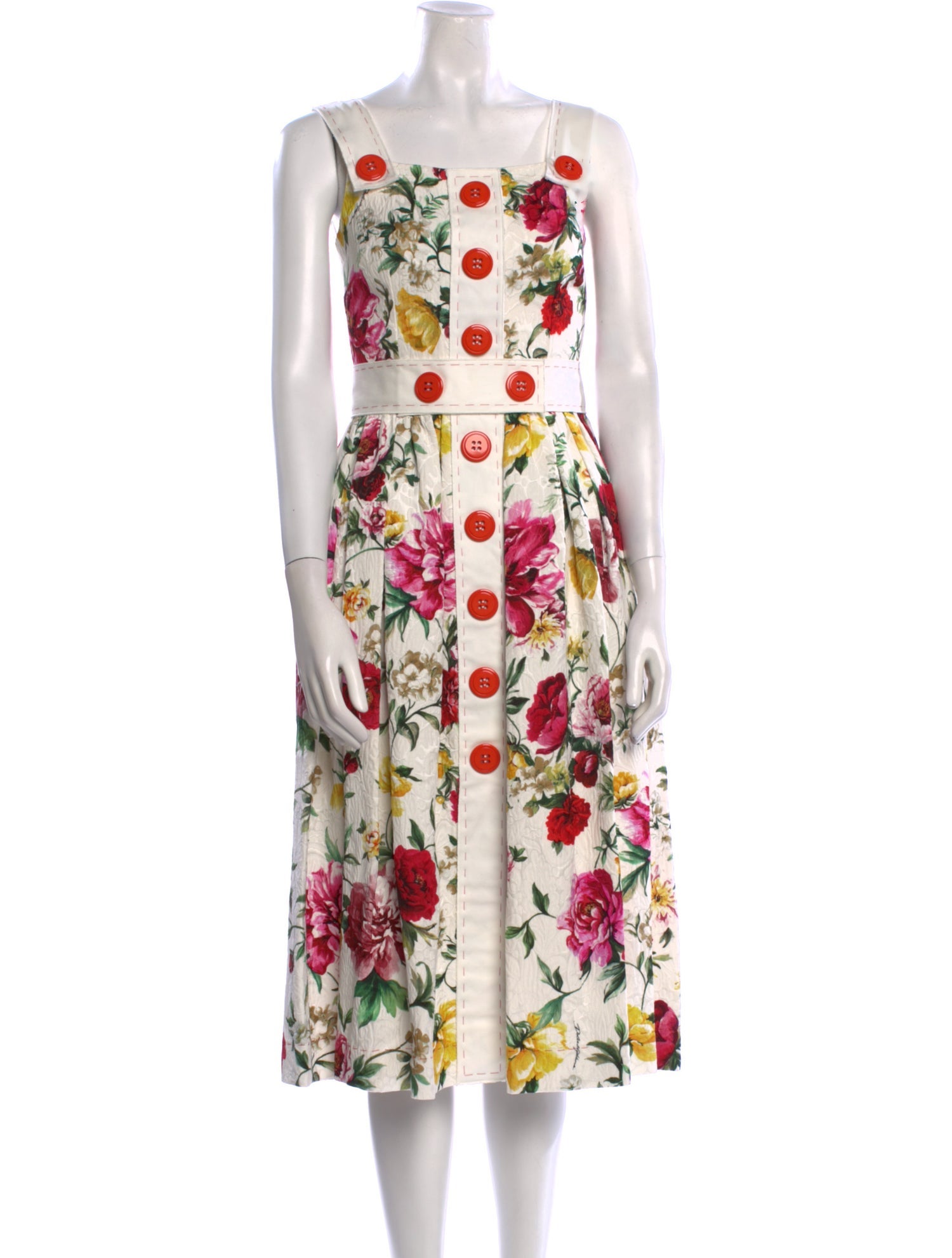 Dolce & Gabbana Floral Print Midi Length Dress w/ Tags