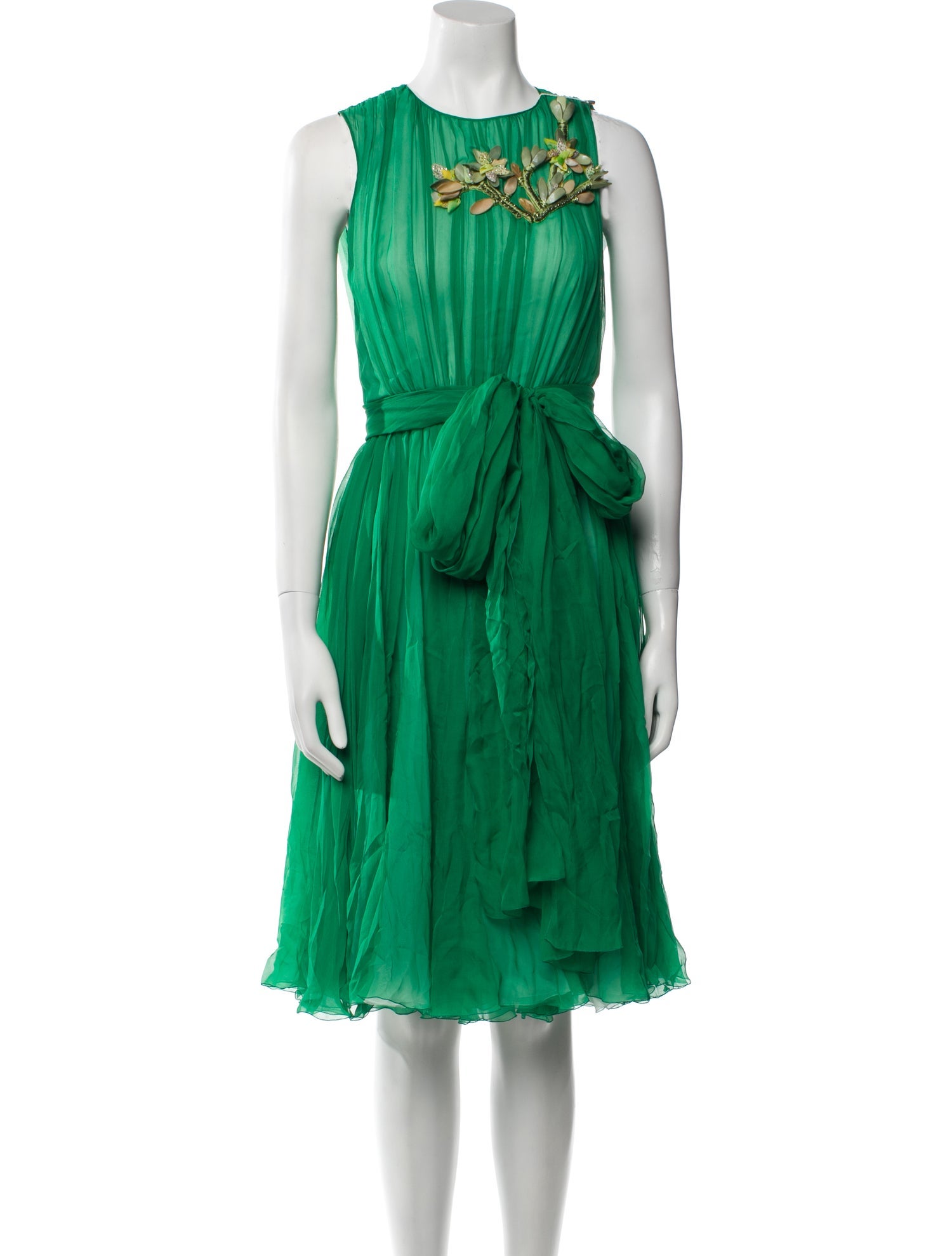 Dolce & Gabbana Silk Knee-Length Dress w/ Tags