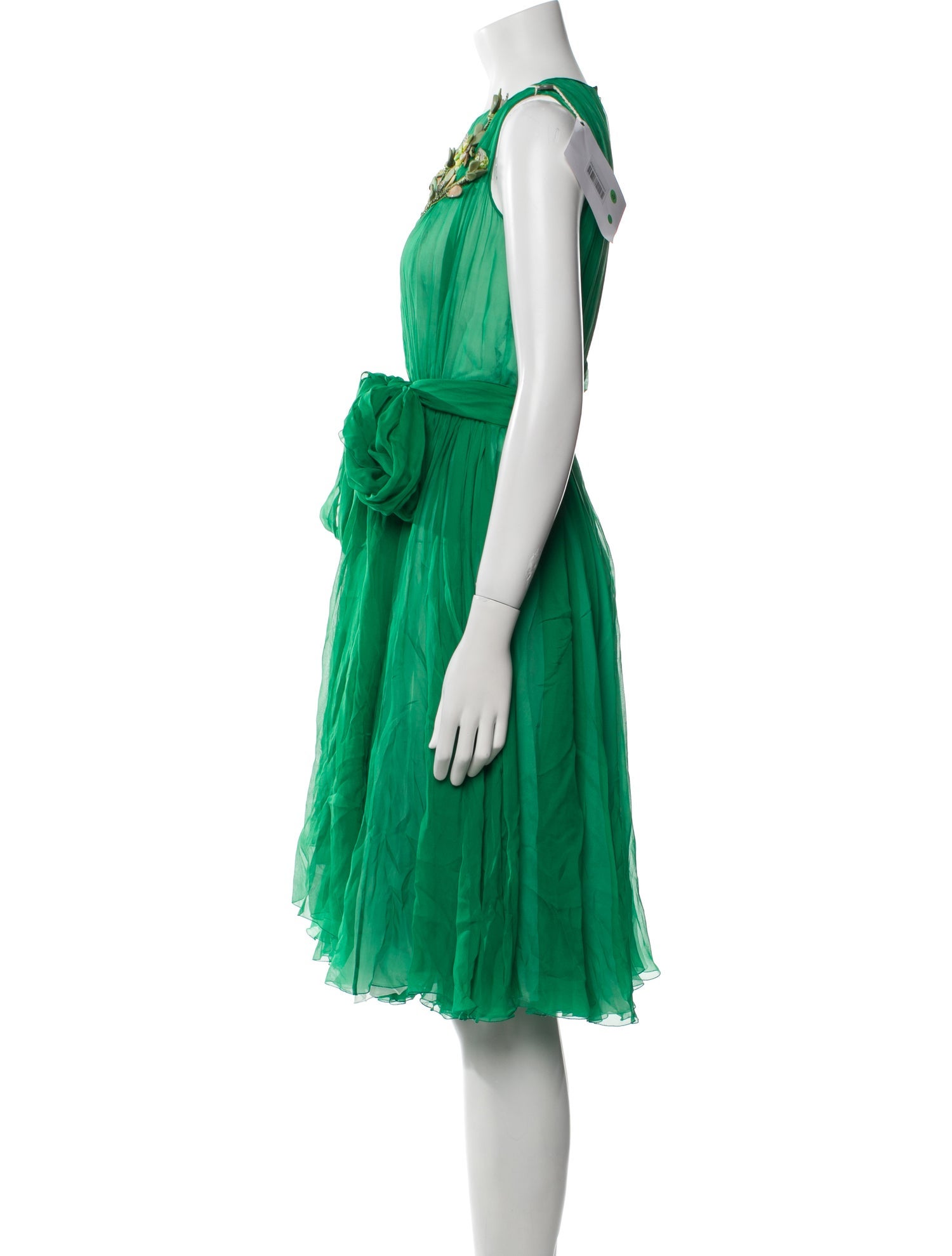 Dolce & Gabbana Silk Knee-Length Dress w/ Tags