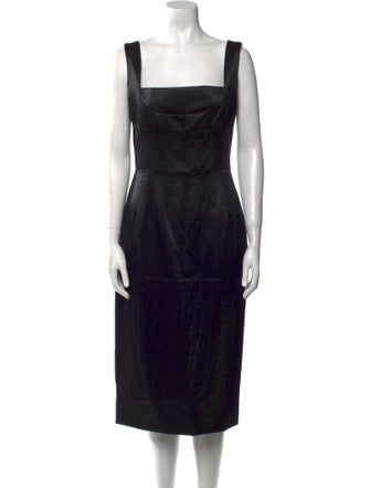 Dolce & Gabbana Square Neckline Midi Length Dress