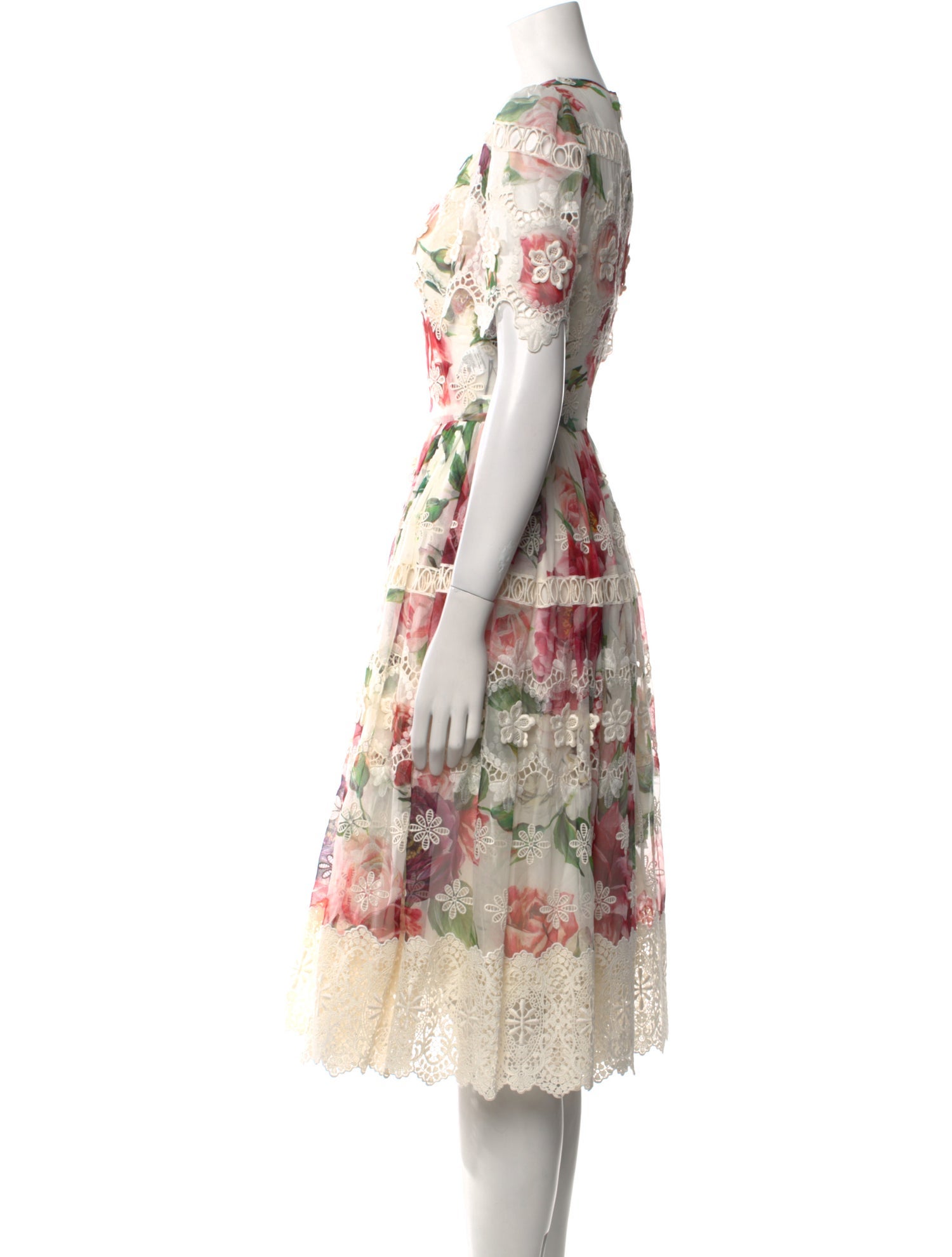 Dolce & Gabbana Silk Midi Length Dress w/ Tags