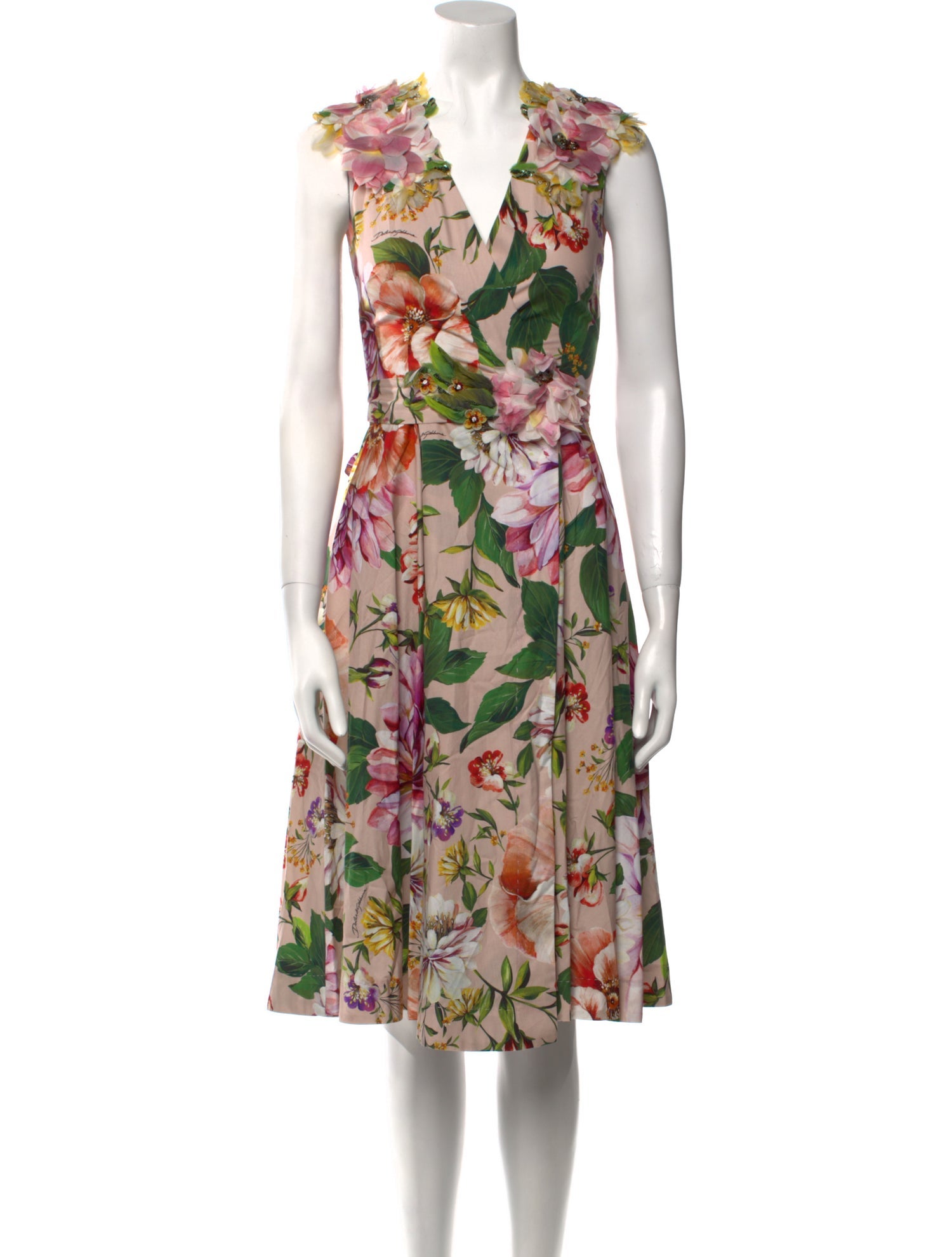 Dolce & Gabbana Floral Print Knee-Length Dress