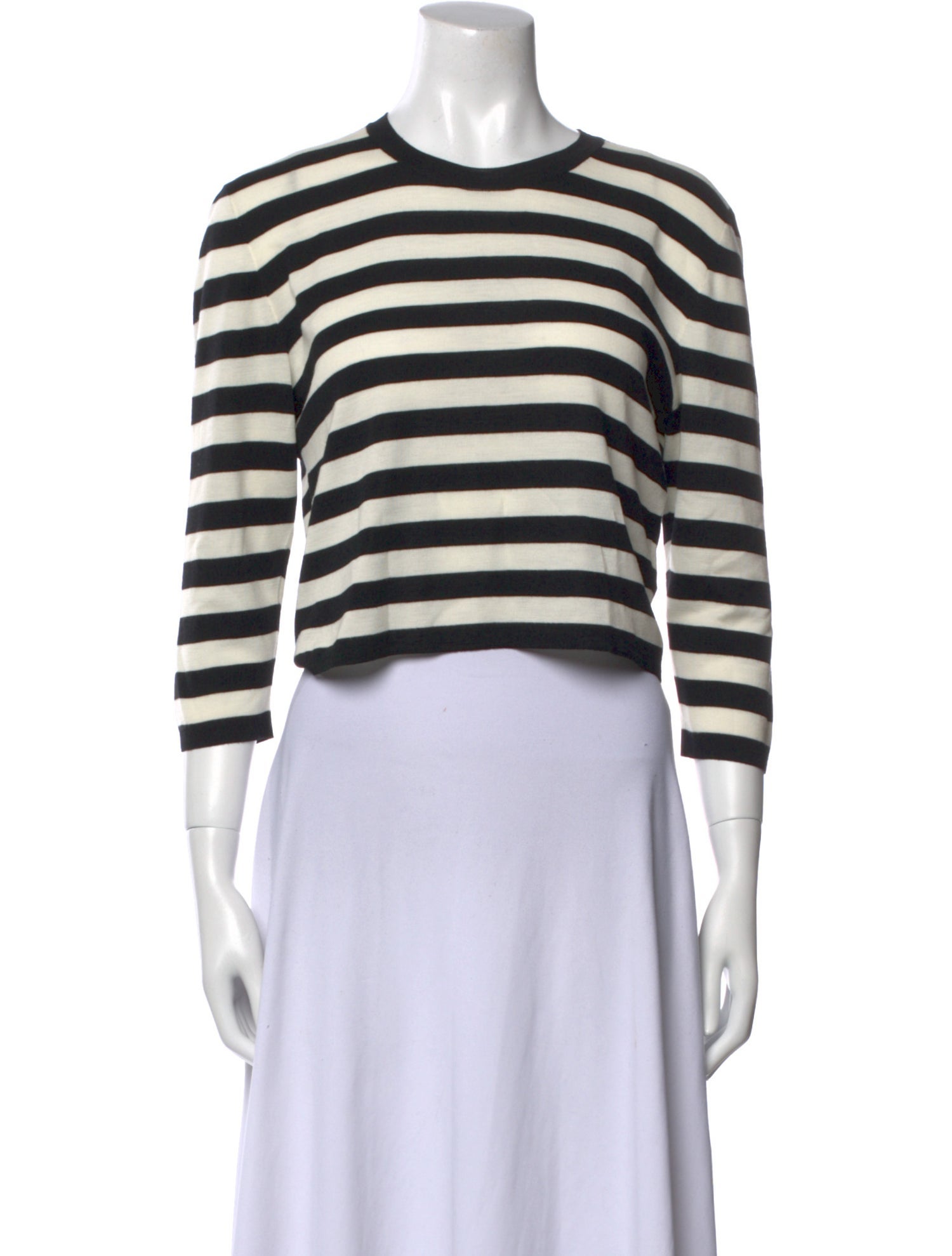 Dolce & Gabbana Virgin Wool Striped Crop Top