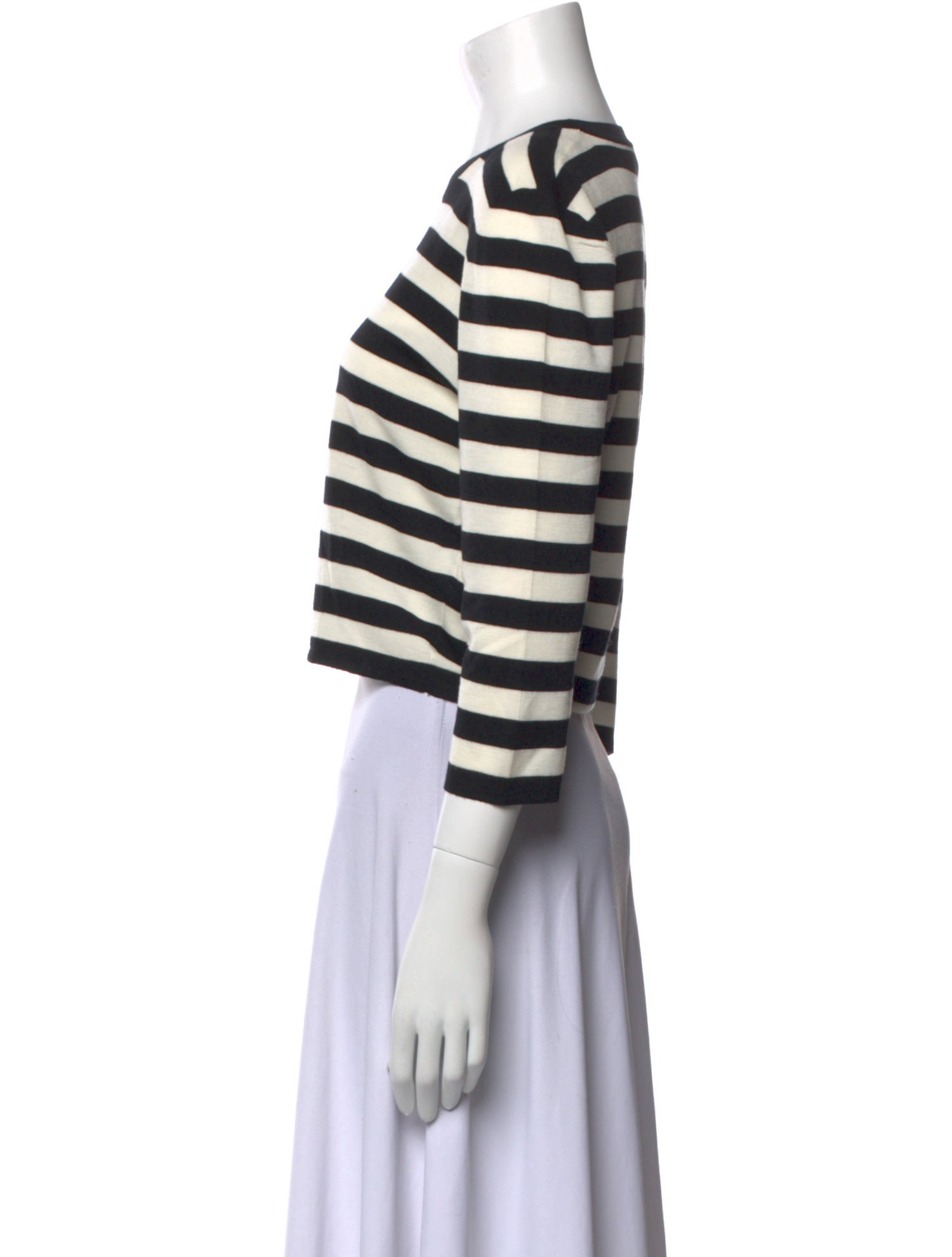 Dolce & Gabbana Virgin Wool Striped Crop Top