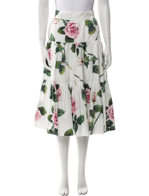 Dolce & Gabbana Floral Print Midi Length Skirt