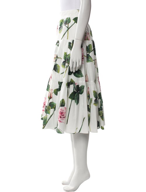 Dolce & Gabbana Floral Print Midi Length Skirt
